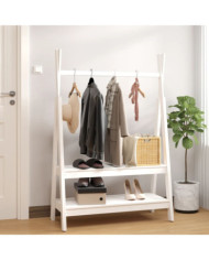 Porte-vêtements Blanc 100x45,5x150 cm Bois de pin massif | Mobilier & Déco