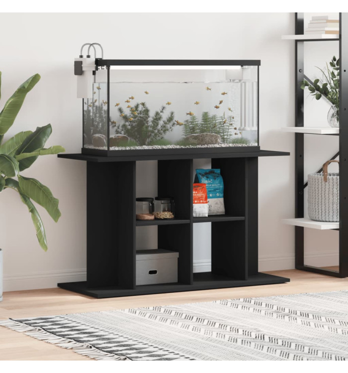 Support pour aquarium noir 100x40x60 cm bois d'ingénierie | Mobilier & Déco