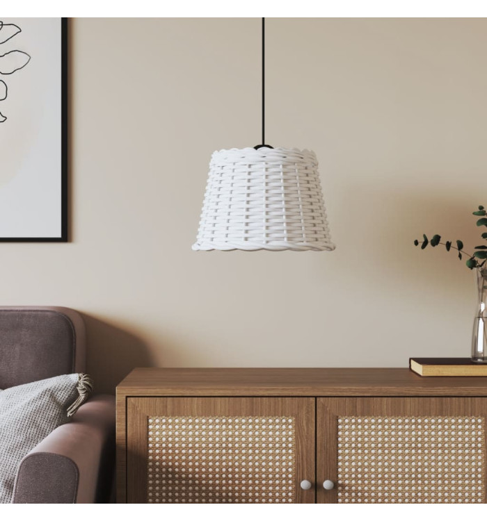 Abat-jour de plafonnier blanc Ø30x20 cm osier | Mobilier & Déco