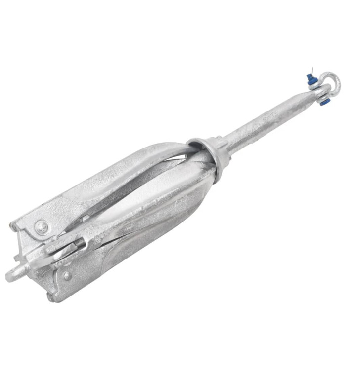 Ancre pliable argenté 12 kg fonte galvanisée à chaud | Mobilier & Déco