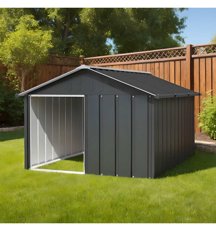 Niche pour chien Anthracite 116,5x153x81,5 cm Acier galvanisé | Mobilier & Déco