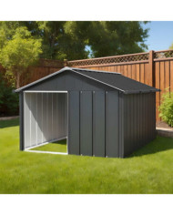Niche pour chien Anthracite 116,5x153x81,5 cm Acier galvanisé | Mobilier & Déco