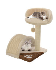 Arbre à chat avec griffoir en sisal 40 cm Beige et Marron | Mobilier & Déco