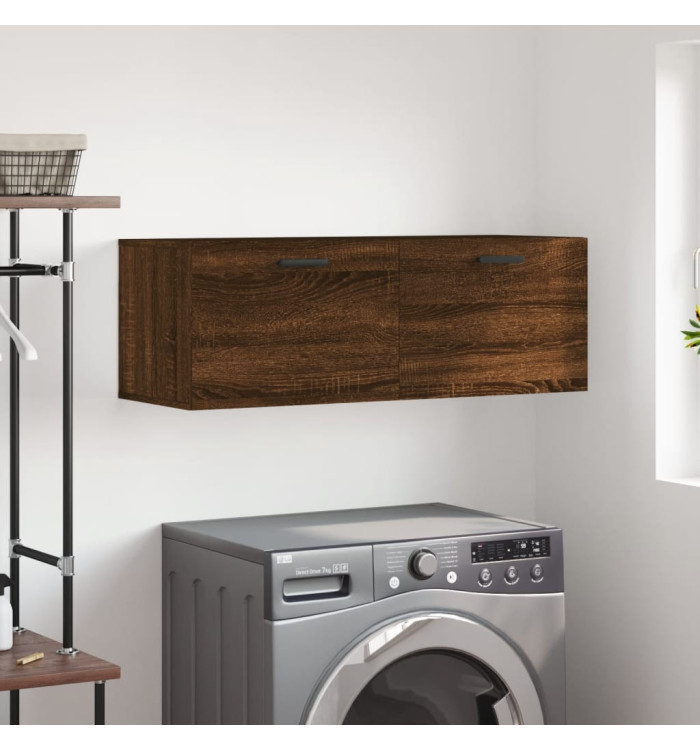 Armoire murale chêne marron 100x36,5x35 cm bois d'ingénierie | Mobilier & Déco