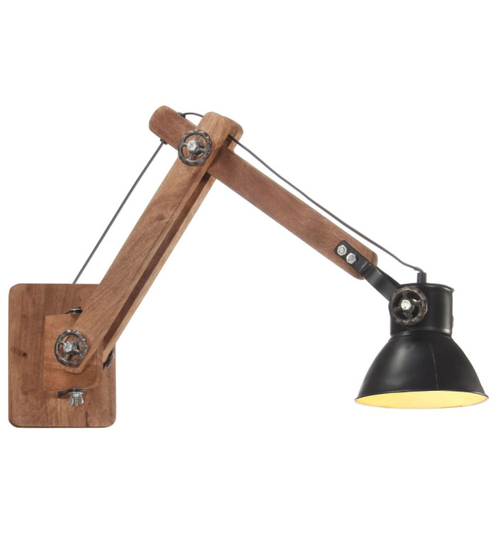 Lampe murale Style industriel Noir Rond E27 | Mobilier & Déco