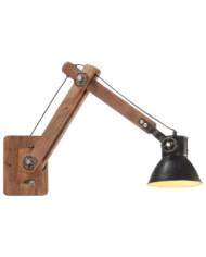 Lampe murale Style industriel Noir Rond E27 | Mobilier & Déco