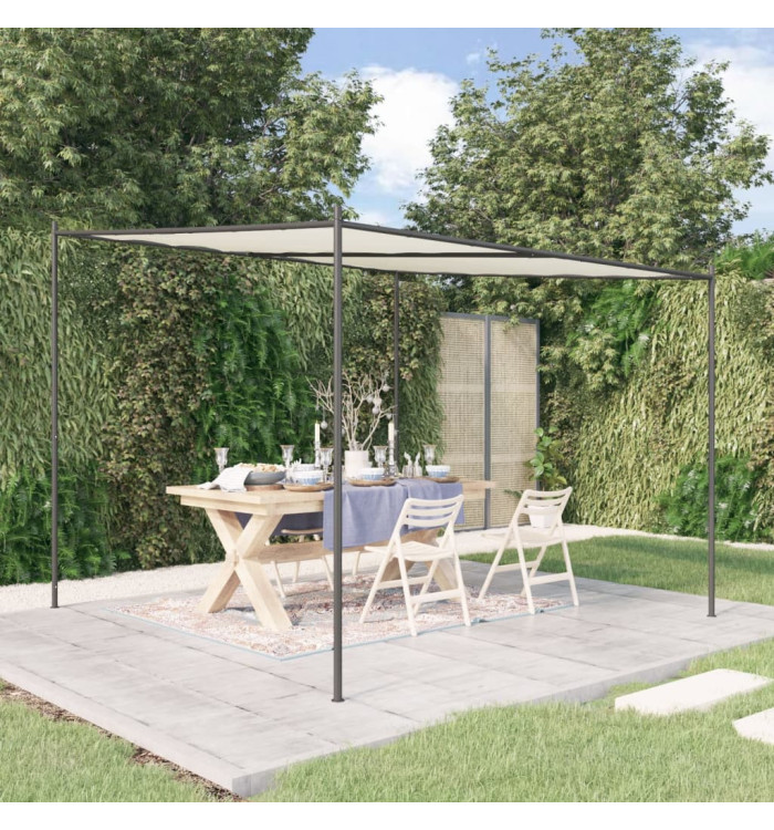 Belvédère blanc 3x3 m 180 g/m² tissu et acier | Mobilier & Déco
