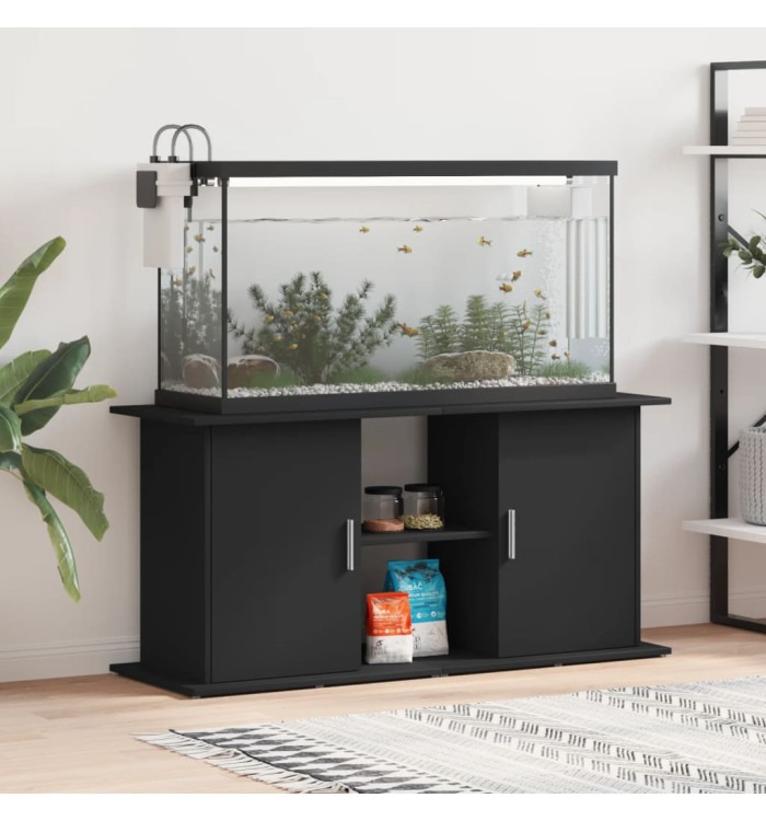 Support pour aquarium noir 121x41x58 cm bois d'ingénierie | Mobilier & Déco