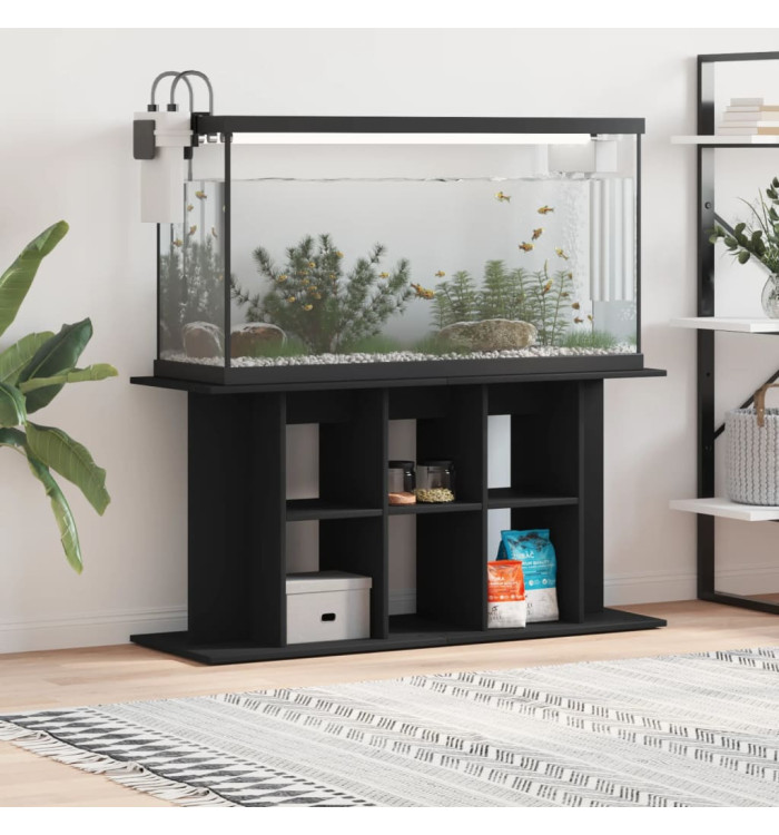 Support pour aquarium noir 120x40x60 cm bois d'ingénierie | Mobilier & Déco