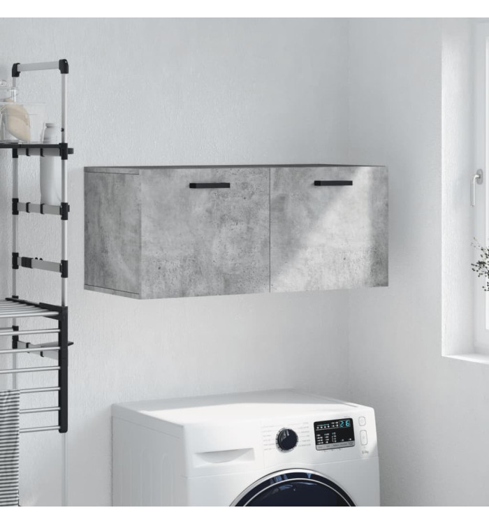 Armoire murale gris béton 80x36,5x35 cm bois d'ingénierie | Mobilier & Déco