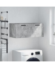 Armoire murale gris béton 80x36,5x35 cm bois d'ingénierie | Mobilier & Déco