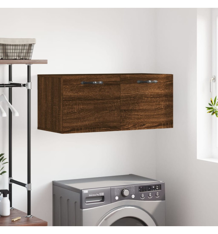 Armoire murale chêne marron 80x36,5x35 cm bois d'ingénierie | Mobilier & Déco