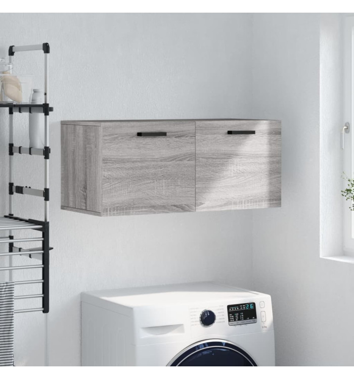 Armoire murale sonoma gris 80x36,5x35 cm bois d'ingénierie | Mobilier & Déco