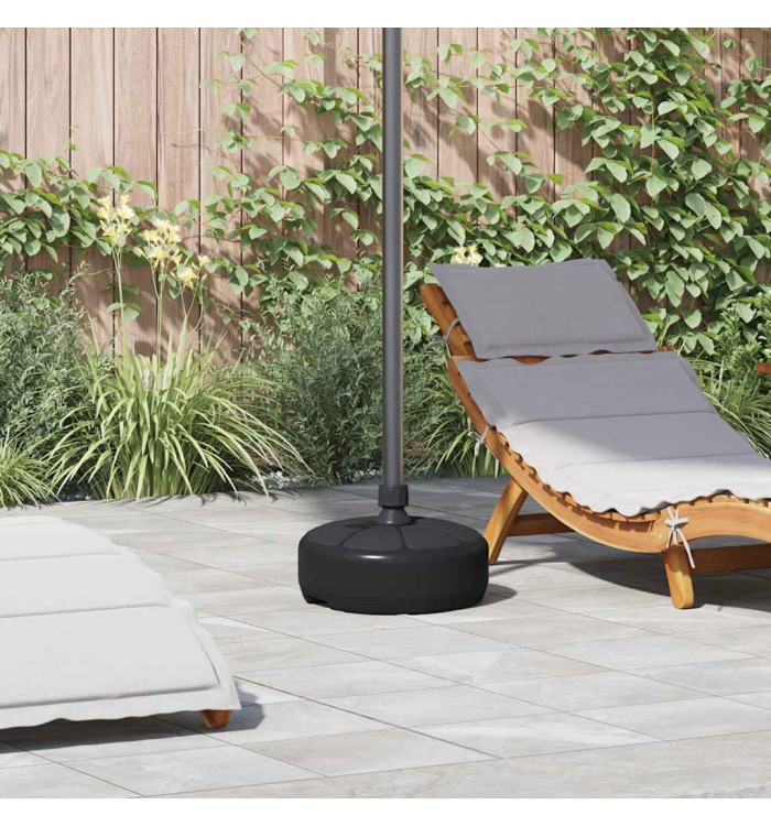 Socle de parasol Rempli de sable/d'eau 15 L Noir | Mobilier & Déco