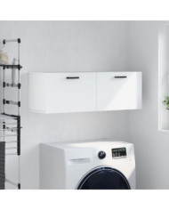 Armoire murale blanc 100x36,5x35 cm bois d'ingénierie | Mobilier & Déco