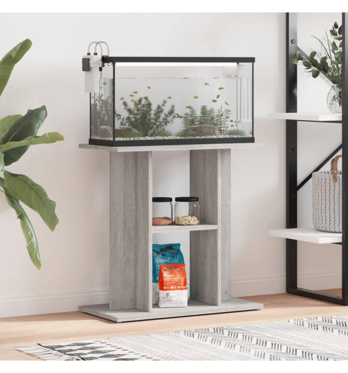 Support pour aquarium sonoma gris 60x30x60 cm bois d'ingénierie | Mobilier & Déco