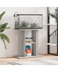Support pour aquarium sonoma gris 60x30x60 cm bois d'ingénierie | Mobilier & Déco