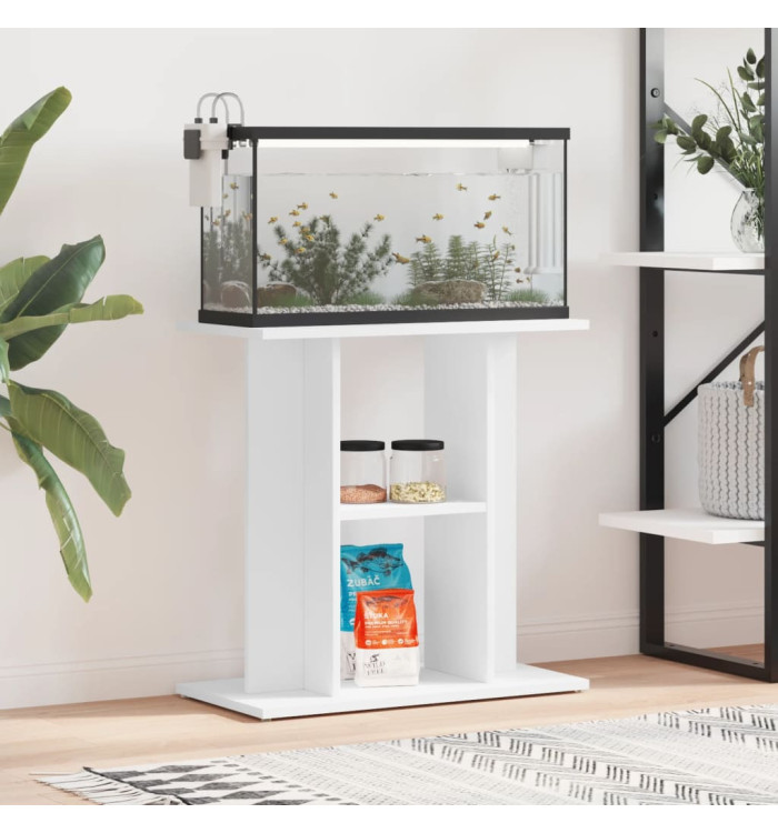Support pour aquarium blanc 60x30x60 cm bois d'ingénierie | Mobilier & Déco