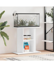 Support pour aquarium blanc 60x30x60 cm bois d'ingénierie | Mobilier & Déco