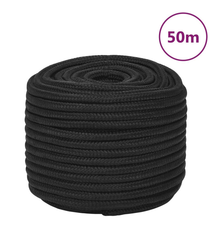 Corde de bateau Noir complet 14 mm 50 m Polypropylène | Mobilier & Déco