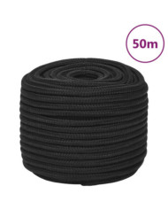Corde de bateau Noir complet 14 mm 50 m Polypropylène | Mobilier & Déco