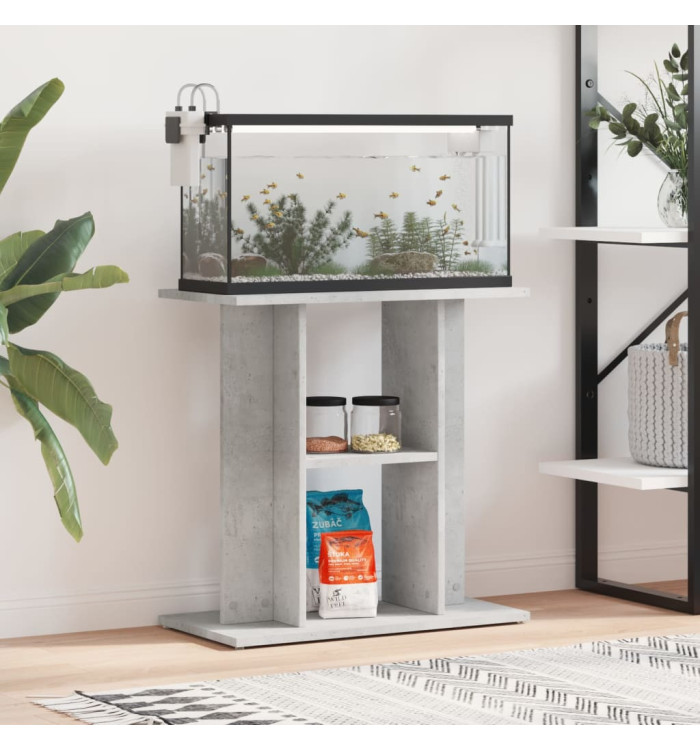 Support pour aquarium gris béton 60x30x60 cm bois d'ingénierie | Mobilier & Déco