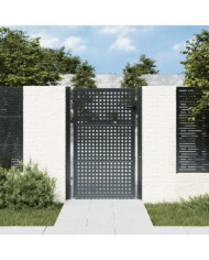 Portail de jardin anthracite 105x175 cm acier | Mobilier & Déco