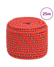 Corde de bateau Rouge 16 mm 25 m Polypropylène | Mobilier & Déco