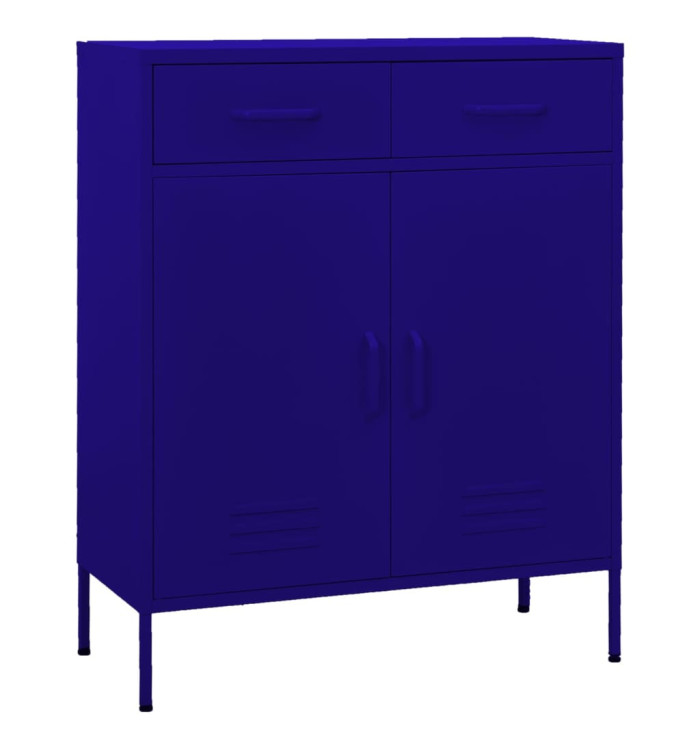 Armoire de rangement Bleu marine 80x35x101,5 cm Acier | Mobilier & Déco