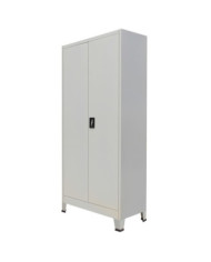 Armoire de bureau avec 2 portes Acier 90 x 40 x 180 cm Gris | Mobilier & Déco