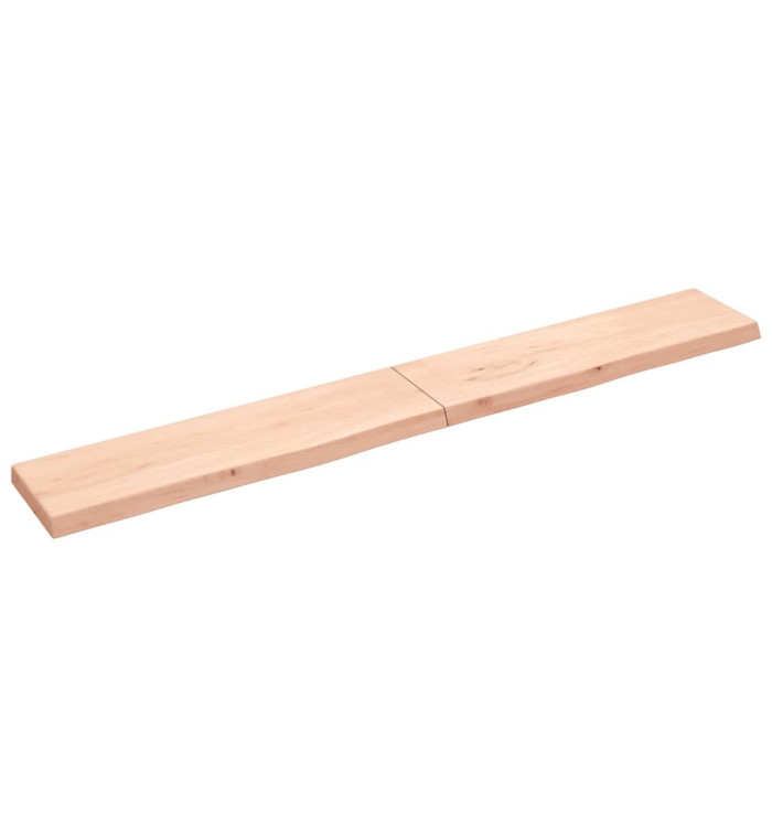 Étagère murale 220x30x(2-6) cm bois de chêne massif non traité | Mobilier & Déco