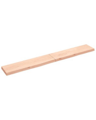 Étagère murale 220x30x(2-6) cm bois de chêne massif non traité | Mobilier & Déco