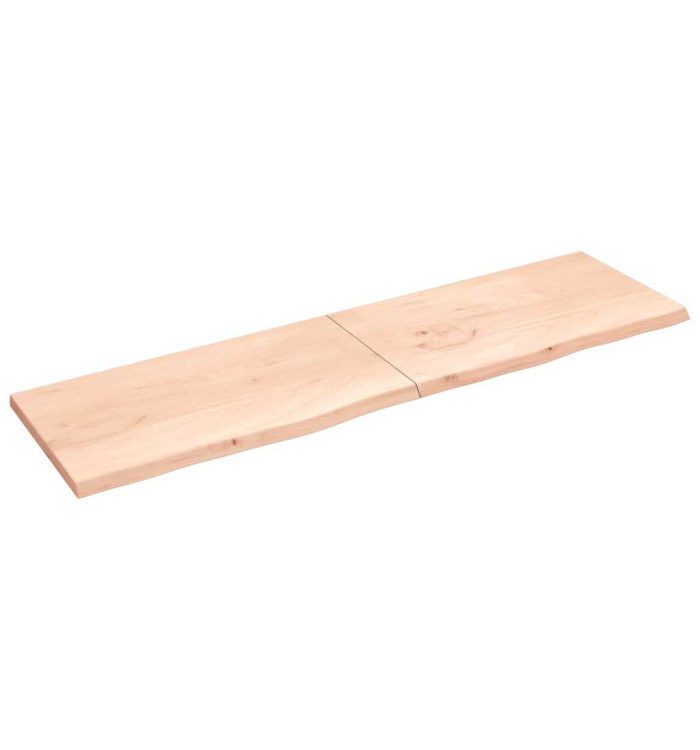 Étagère murale 220x60x(2-4) cm bois de chêne massif non traité | Mobilier & Déco