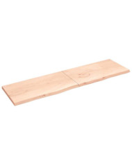 Étagère murale 220x60x(2-4) cm bois de chêne massif non traité | Mobilier & Déco