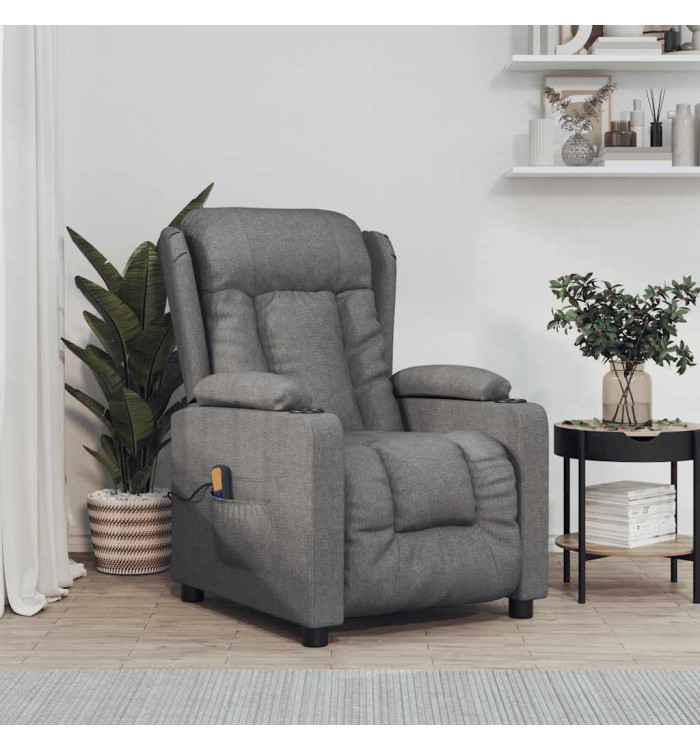 Fauteuil de massage Gris foncé Tissu | Mobilier & Déco