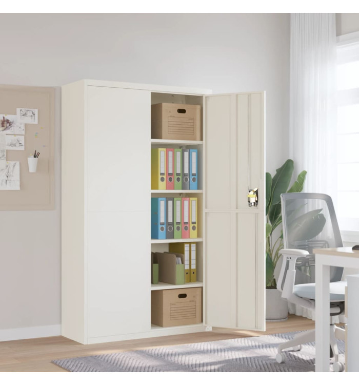 Classeur blanc 105x40x180 cm acier | Mobilier & Déco