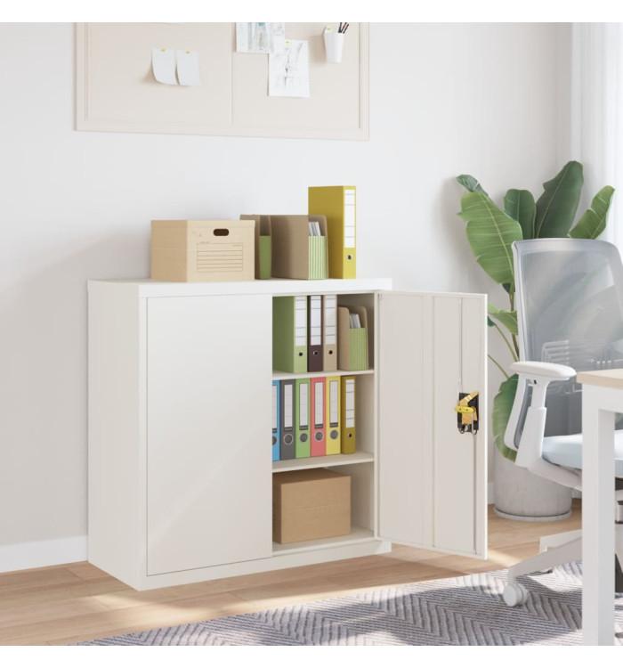 Classeur blanc 90x40x90 cm acier | Mobilier & Déco