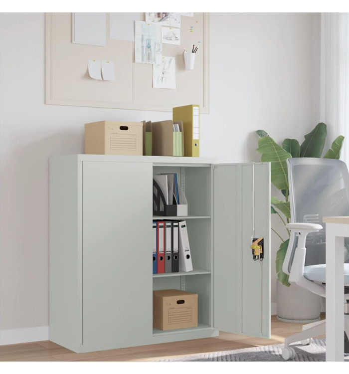 Classeur gris clair 90x40x105 cm acier | Mobilier & Déco