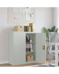 Classeur gris clair 90x40x105 cm acier | Mobilier & Déco