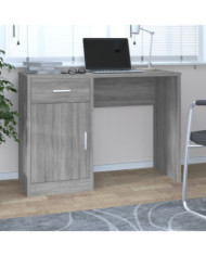 Bureau avec tiroir et armoire Sonoma gris 100x40x73 cm | Mobilier & Déco