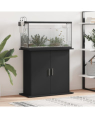 Support pour aquarium noir 81x36x73 cm bois d'ingénierie | Mobilier & Déco