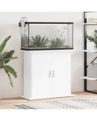 Support pour aquarium blanc 81x36x73 cm bois d'ingénierie | Mobilier & Déco