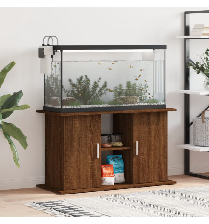 Support d'aquarium chêne marron 101x41x58 cm bois d'ingénierie | Mobilier & Déco
