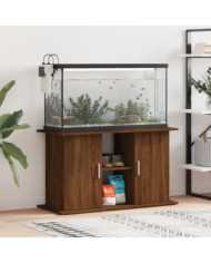 Support d'aquarium chêne marron 101x41x58 cm bois d'ingénierie | Mobilier & Déco