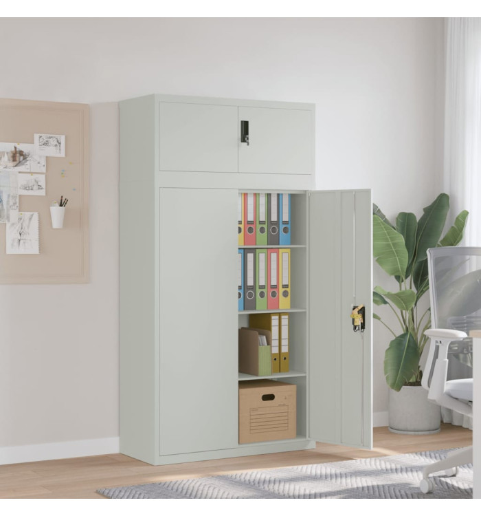 Classeur gris clair 90x40x180 cm acier | Mobilier & Déco