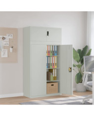 Classeur gris clair 90x40x180 cm acier | Mobilier & Déco