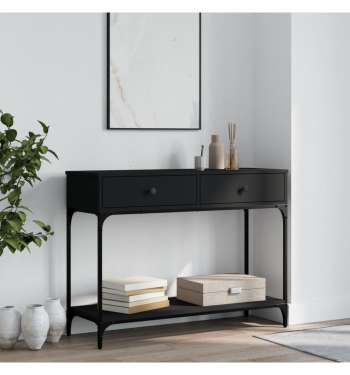 Table console noir 100x34,5x75 cm bois d'ingénierie | Mobilier & Déco