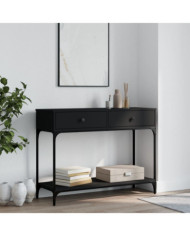 Table console noir 100x34,5x75 cm bois d'ingénierie | Mobilier & Déco