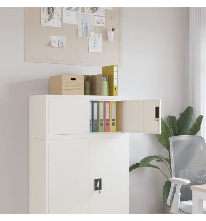 Classeur blanc 90x40x40 cm acier | Mobilier & Déco