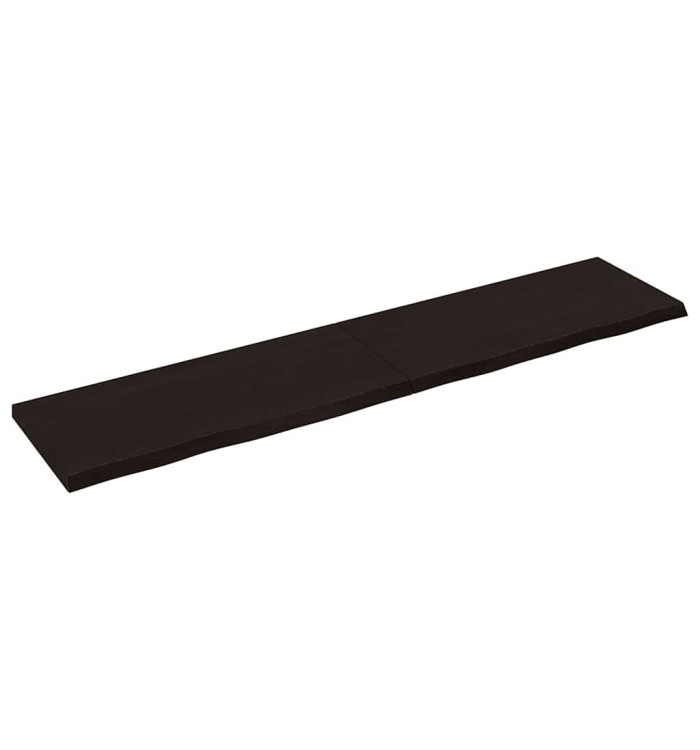 Étagère murale marron foncé bois chêne massif traité | Mobilier & Déco